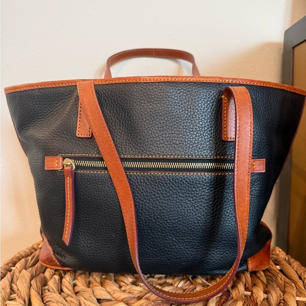 Dooney & Bourke Pebble Grain Charleston Shopper Tote Bag Leather Shoulder Bag - Picture 3 of 9